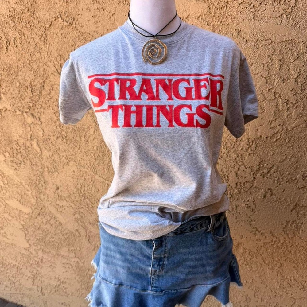 Stranger Things grey graphic tee